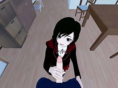 POV fucking Ruby Rose before giving her a doggystyle creampie. RWBY Hentai.